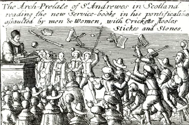 Manifestants à Édimbourg, 1637